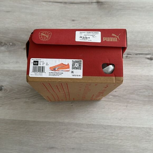 Puma Ultra‎ Ultimate Cage Turf Shoes Orange/White/Blue 8.5 NWT IN BOX - Picture 7 of 11